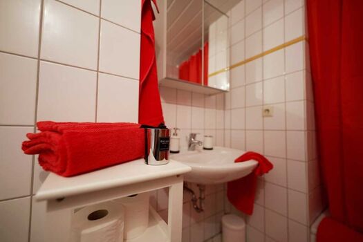 Badezimmer mit Dusche/WC im Appartement (Parterre