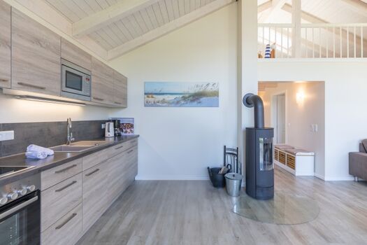 Wolken Blick: offene Küche mit guter Ausstattung