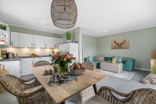 Ferienhaus Wattenkieker Wohn-/Essbereich