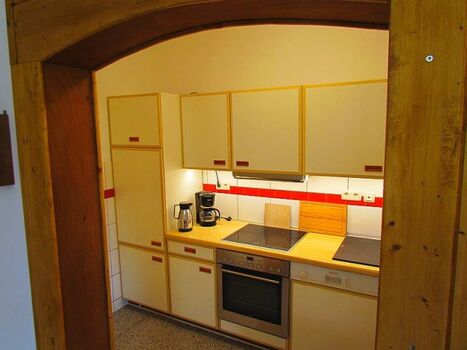 offene Küche der Ferienwohnung Backbord