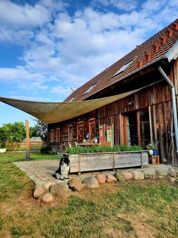 Terrasse hinter dem Haus