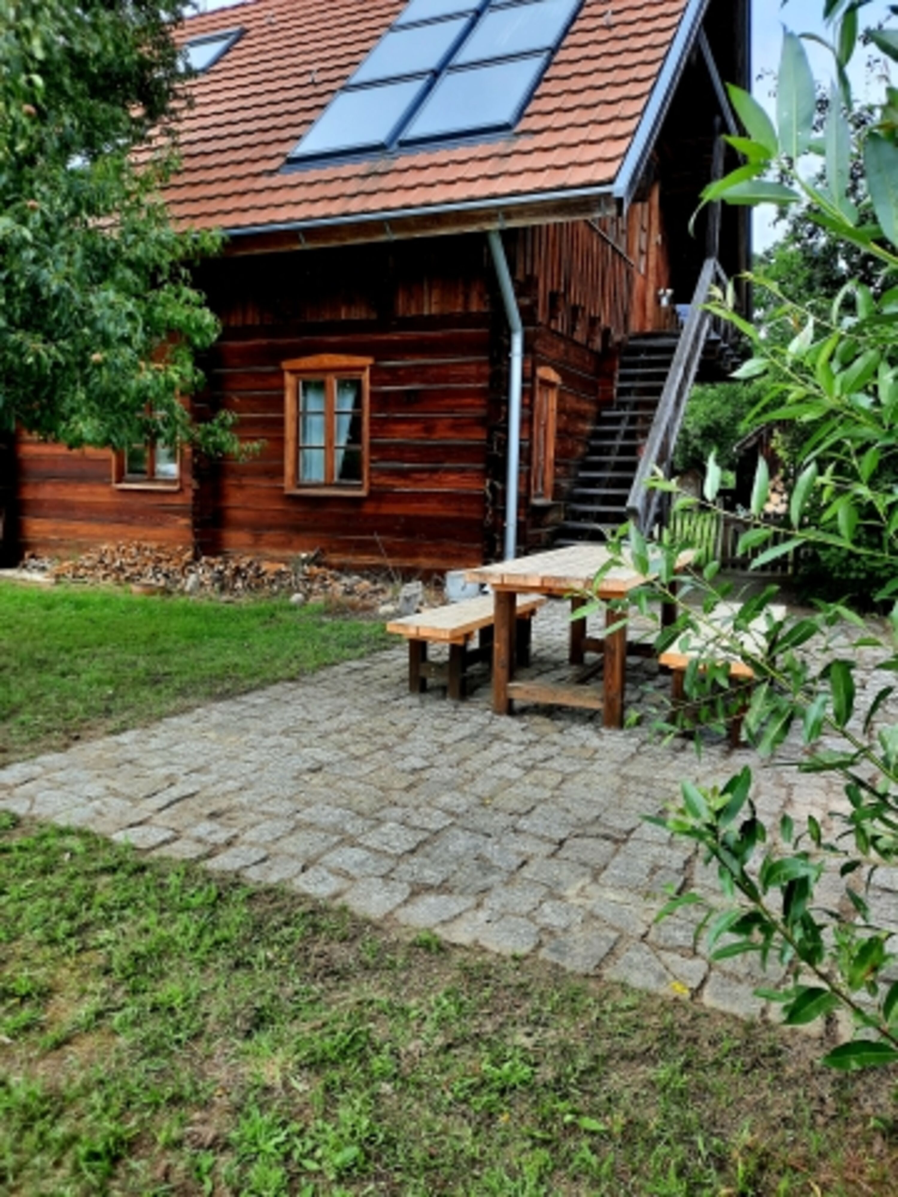 Terrasse vorm Haus