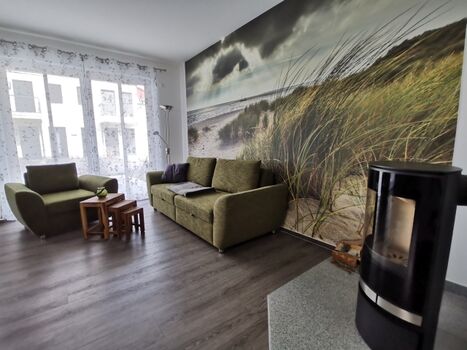 Wohnbereich mit Kaminofen