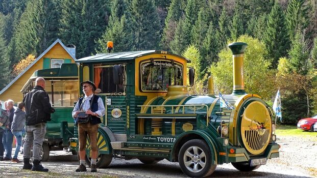Tschu-Tschu-Bahn Fahrt zum kleinen Arbersee