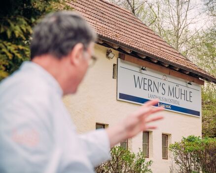 Die Wern's Mühle in Seitenansicht