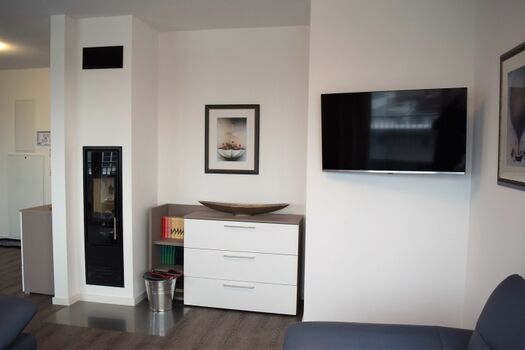 Sofabereich mit Kamin