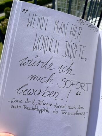 Eintrag im Gästebuch :)