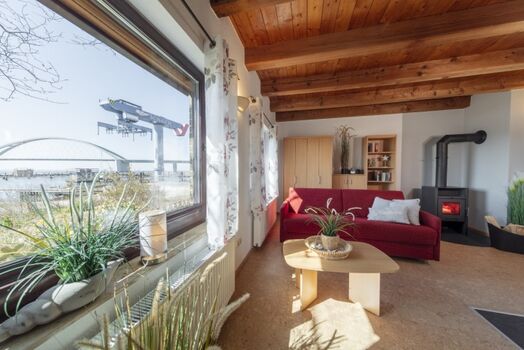 Wohnbereich mit Kaminofen