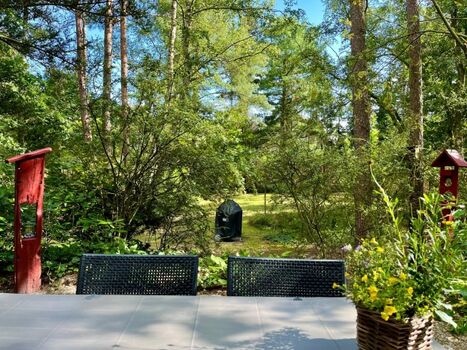 Blick von der Terrasse in den Garten 