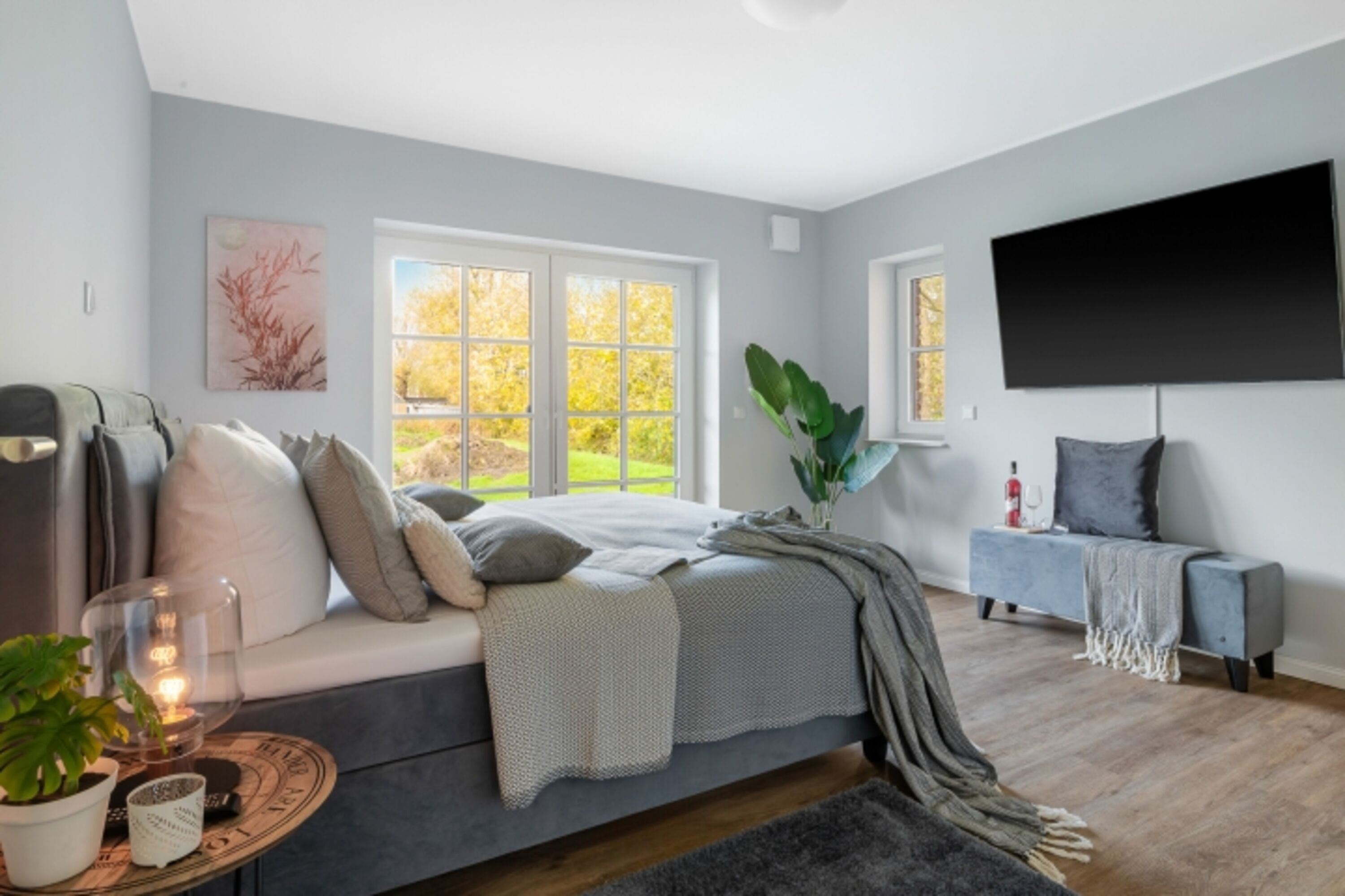 Schlafzimmer mit TV 