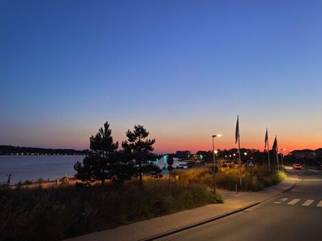 Aussicht aus der oberen Etage auf den Binnensee