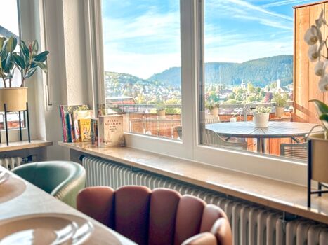 Herrlicher Weitblick vom Balkon auf Neustadt 