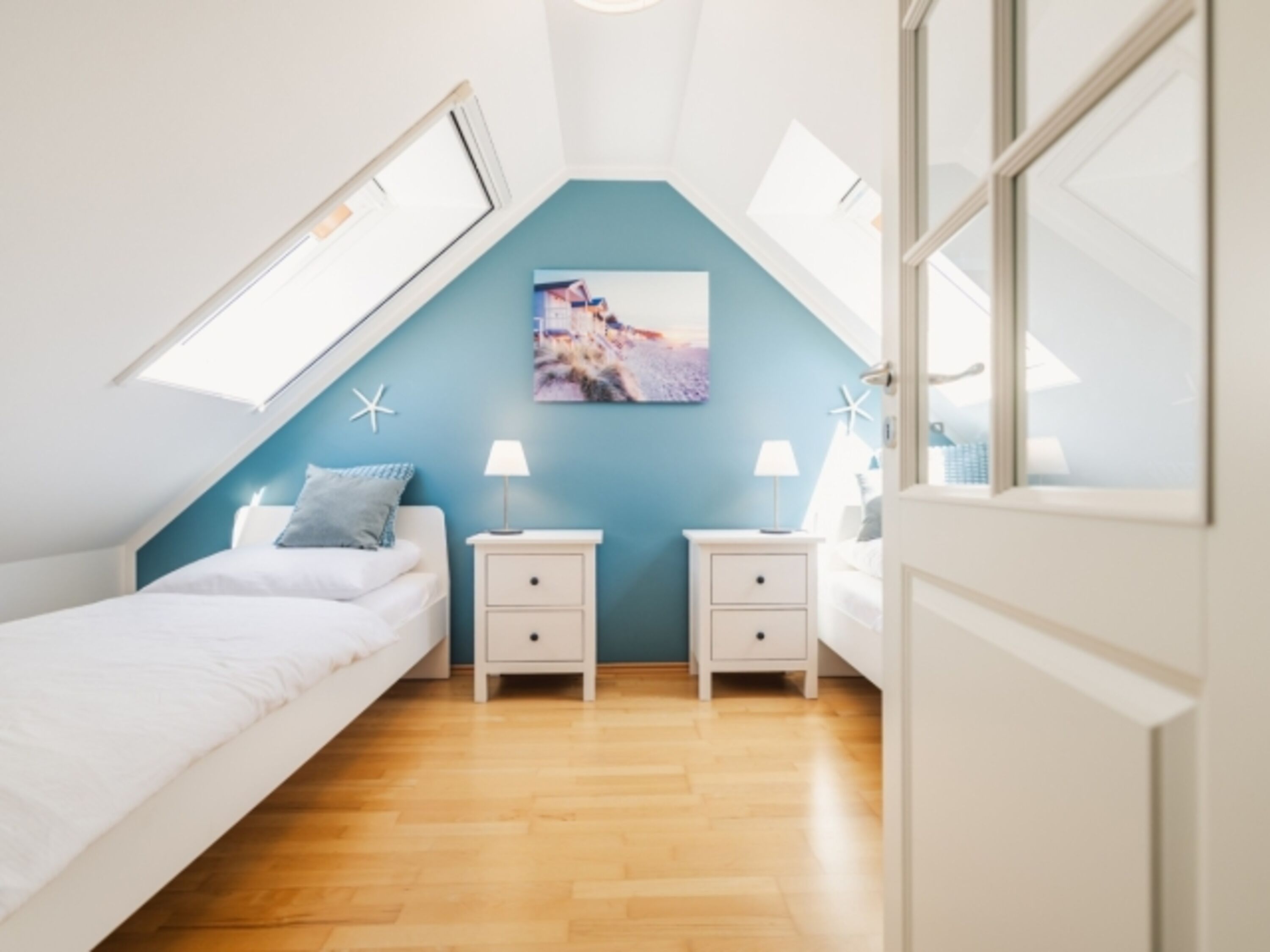 Schlafzimmer 3 mit zwei Einzelbetten 90x200