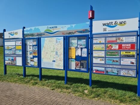 Infotafel am Strand von Dorum-Neufeld