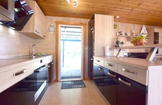 Die Küche mit Theke 