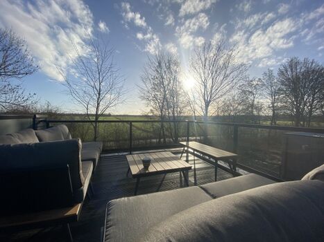 Dachterrasse mit Meerblick, 360-Grad-Panorama