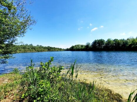 Blick auf einen See in der Umgebung