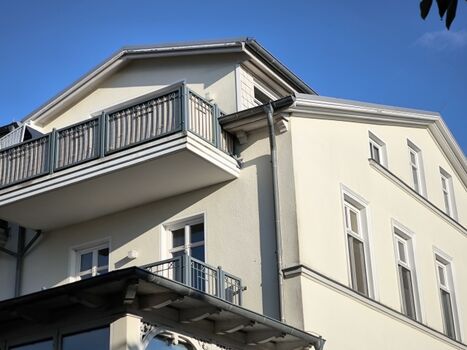 Strandresidenz Lehrer Lämpel großer Balkon mit Meerblick