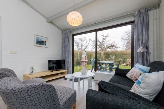 Die Sitzecke mit Schiebetür