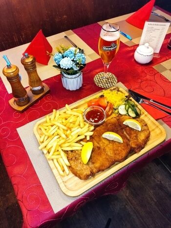 aus unserer Gaststube "Riesenschnitzel"