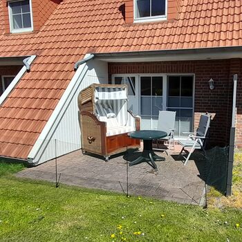Terrasse mit Strandkorb