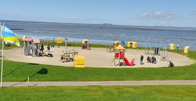 Spielplatz direkt an der Nordsee