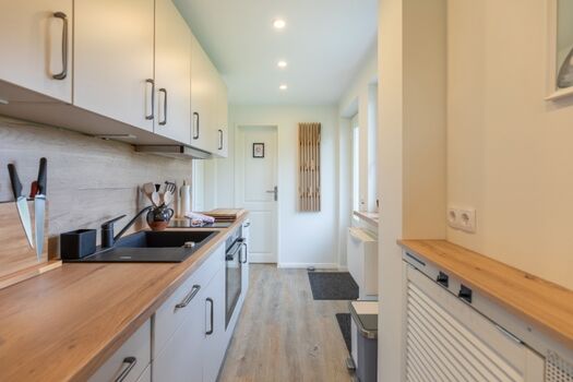 Die gut ausgestattete Küche für Kochfreunde