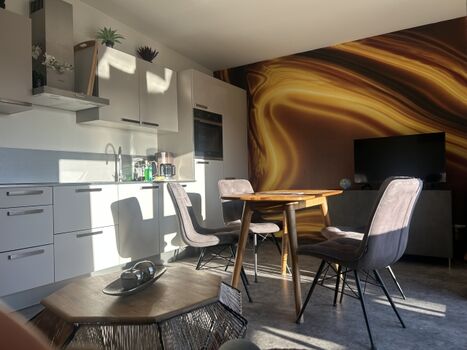 Wohnzimmer mit Küchenzeile