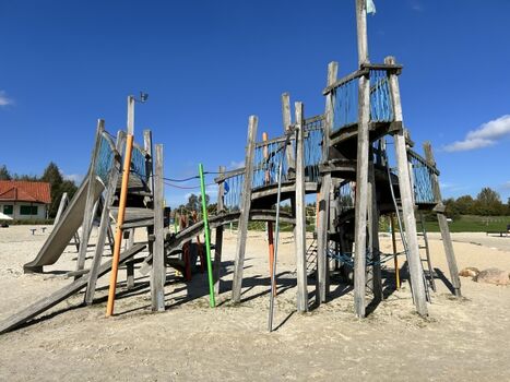 Wasserspielplatz am Strand des Olbersdorfer See 