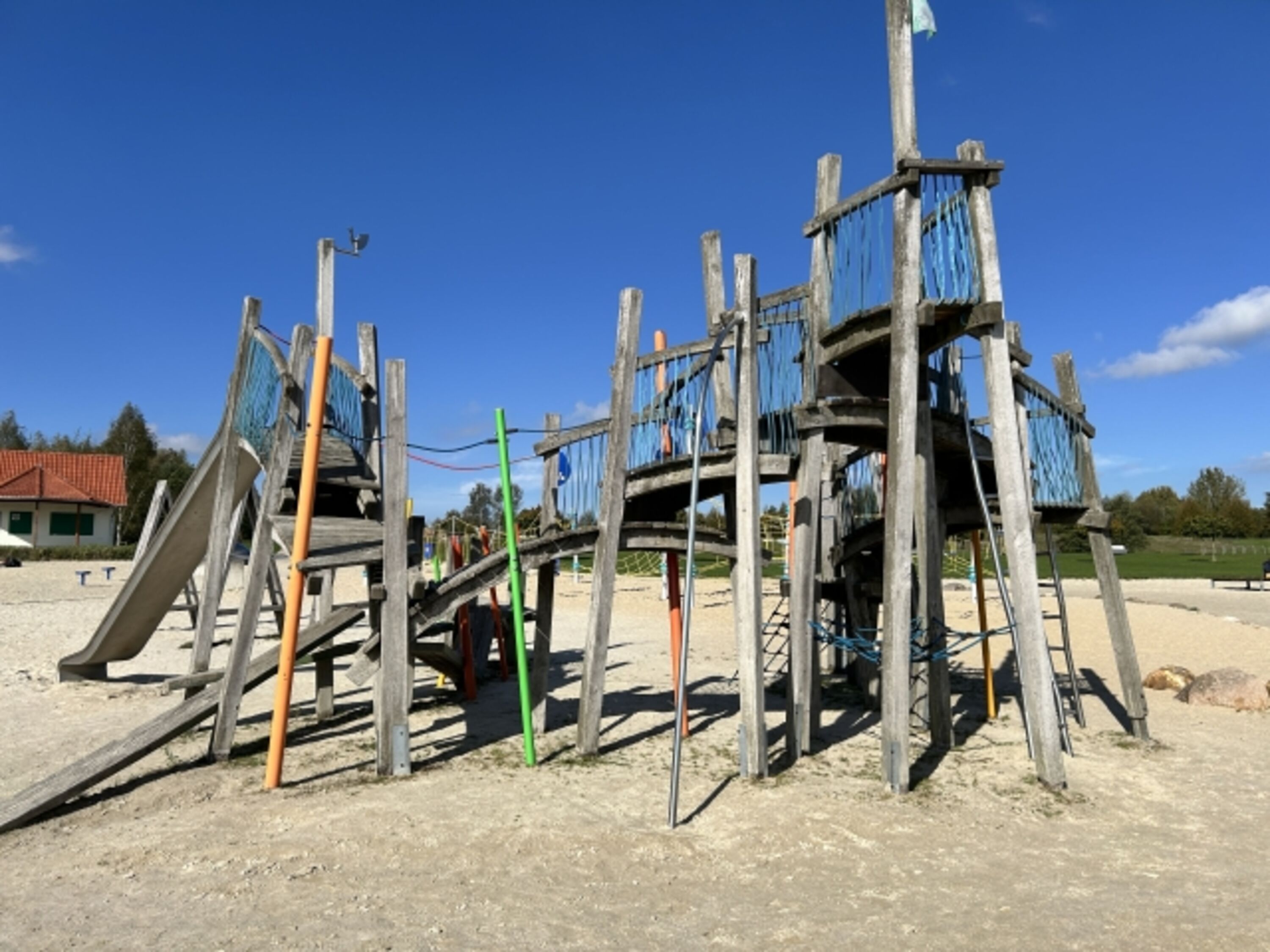 Wasserspielplatz am Strand des Olbersdorfer See 