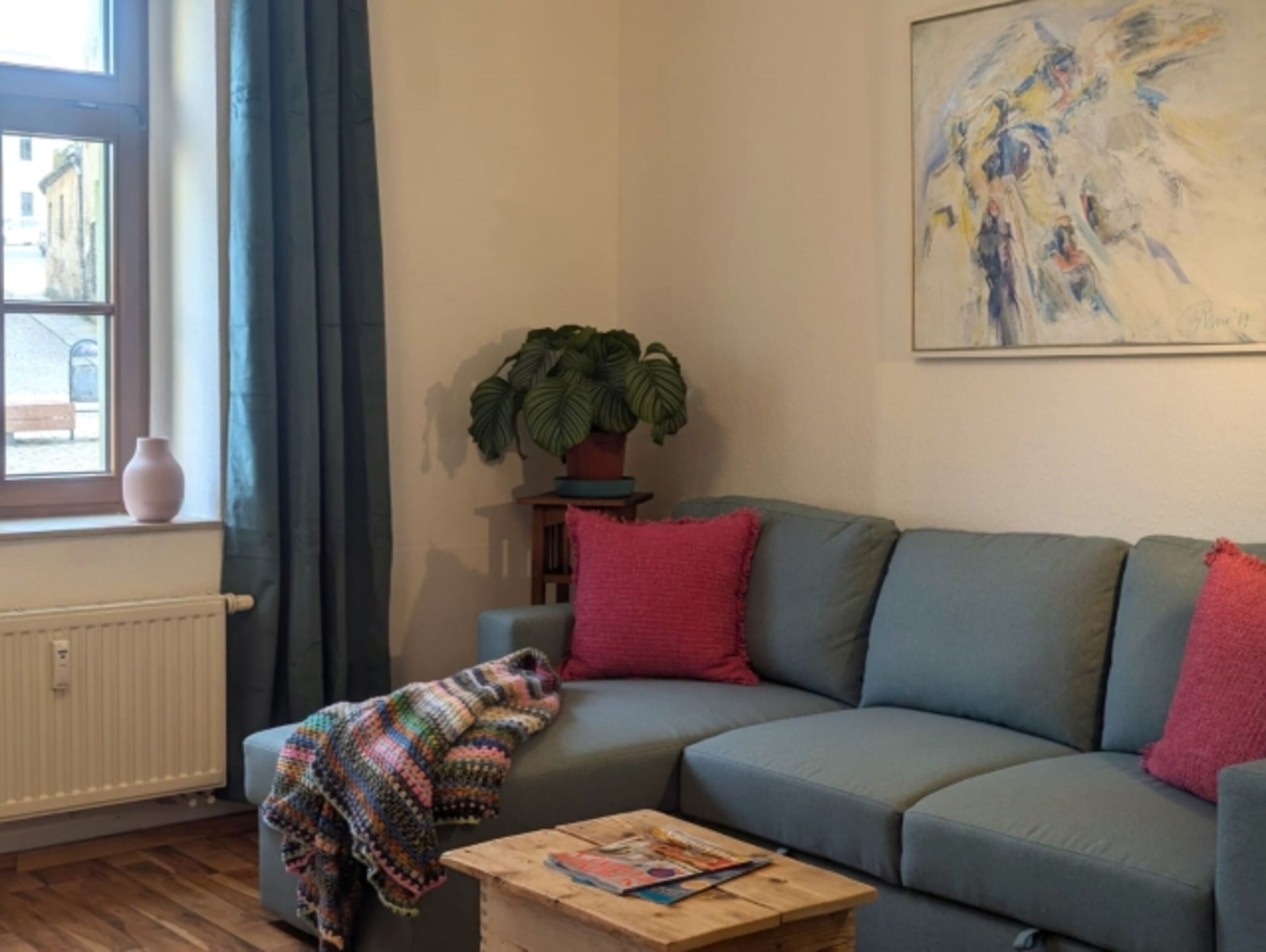 Das neue Sofa lässt sich zum 1,40*2,00-Doppelbett umbauen