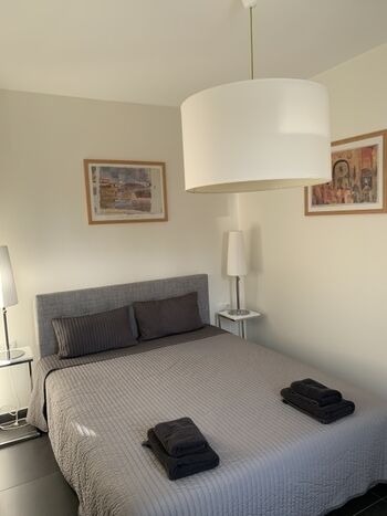 Blick in das Schlafzimmer