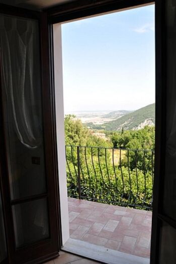 Panorama von der Terrasse des Hauptschlafzimmers