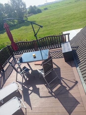 Blick von der Südterrasse  im Sommer 