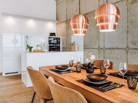 Essbereich mit offener Küche