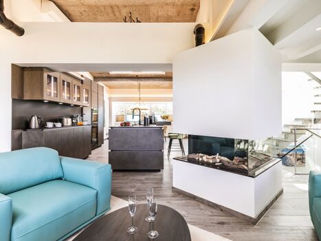 Wohnbereich mit Kaminofen