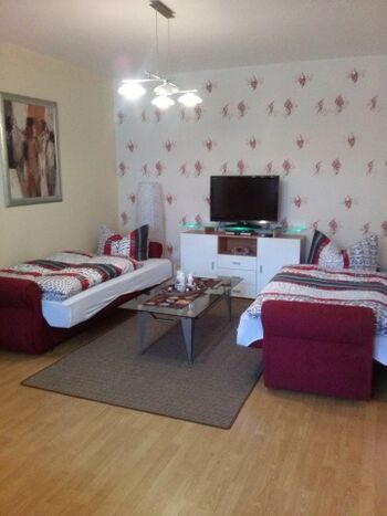 Schlafsofas ausgezogen