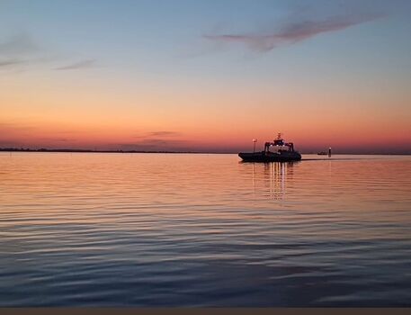 Die Elbfähre "Wischhafen-Glückstadt"