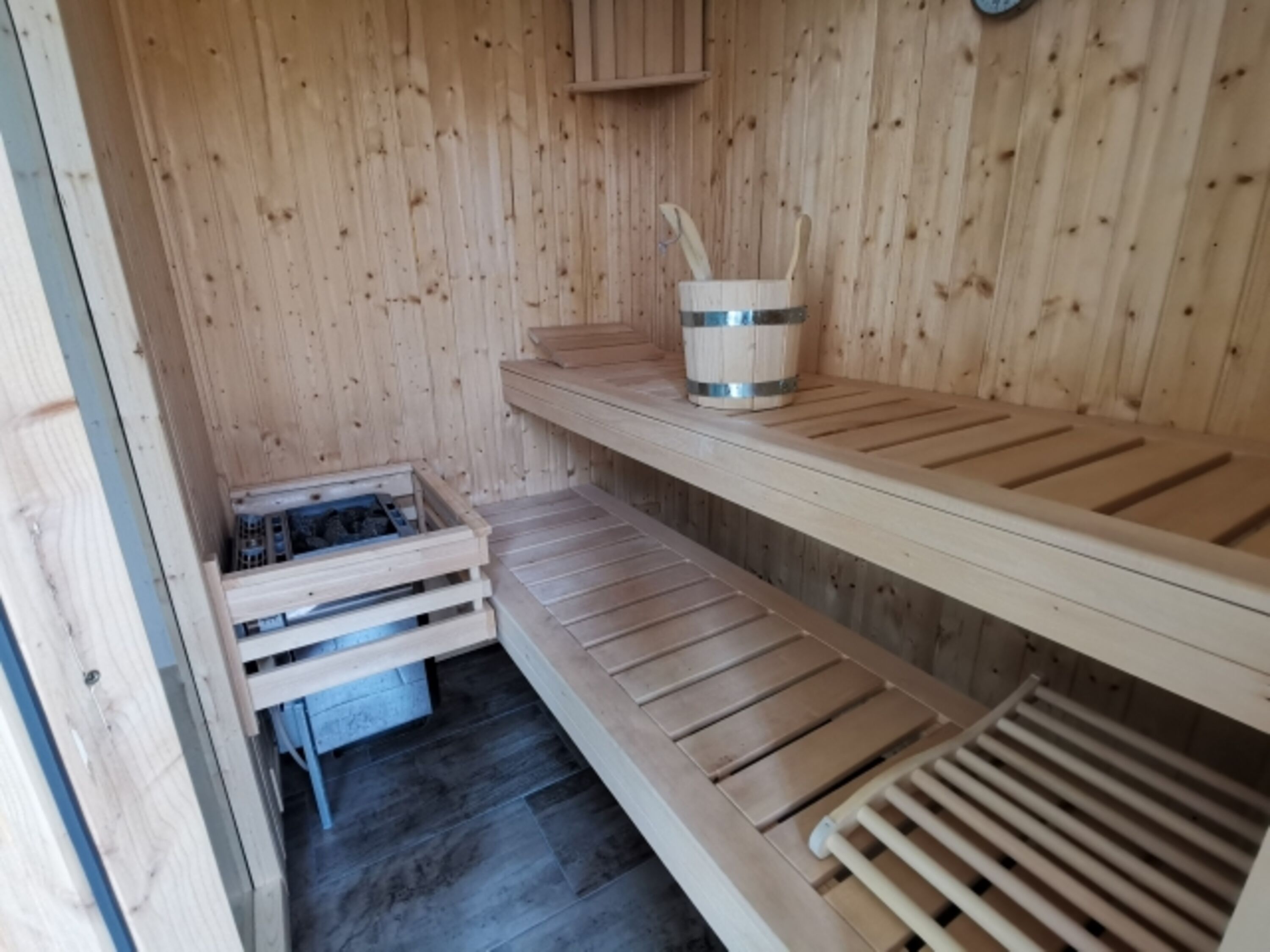 Blick in den Schwitzraum