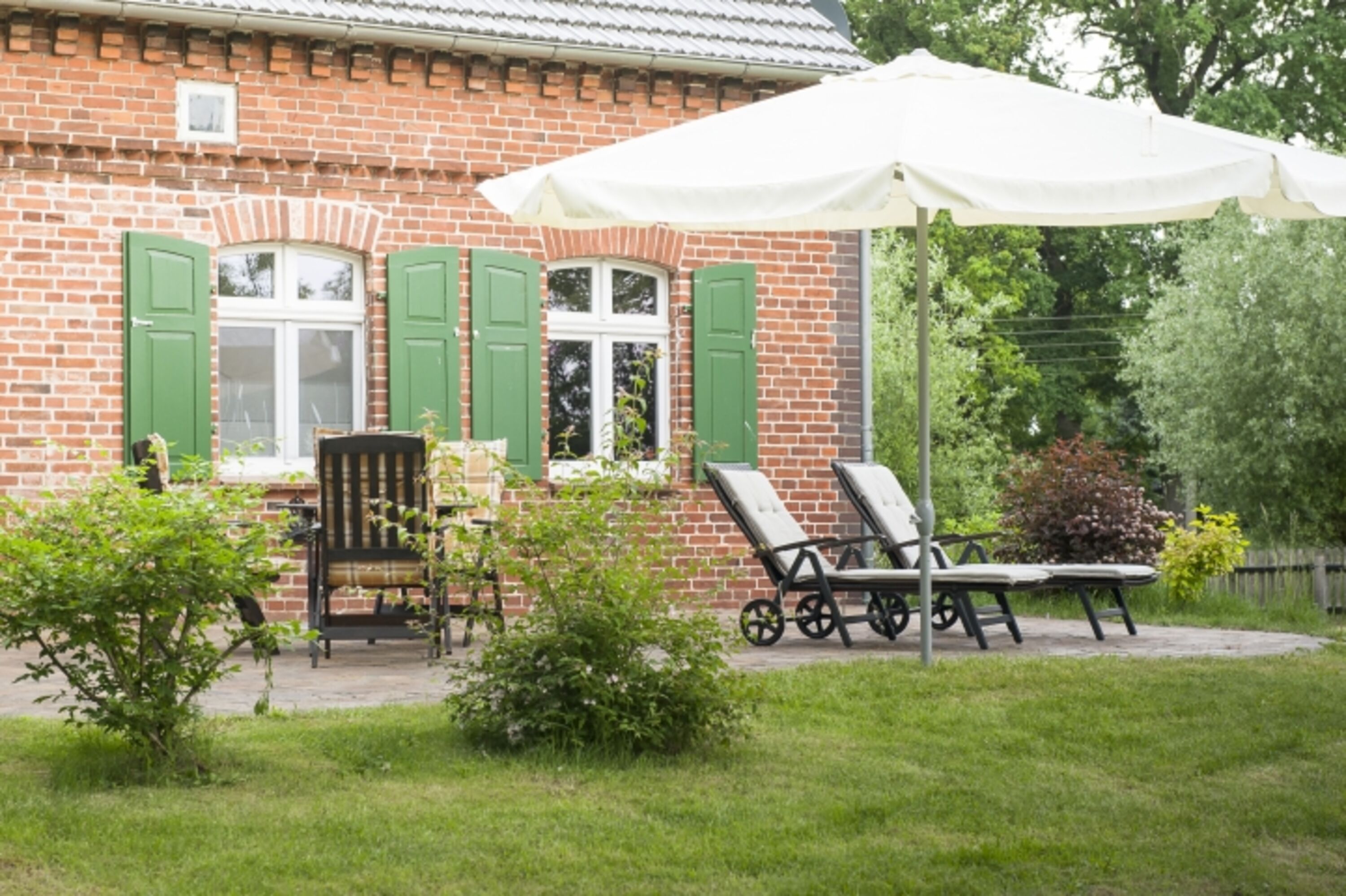 Auf ger Terrasse vom Elbferienhaus