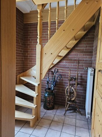 Treppe zu den Schlafzimmern