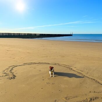 Wir lieben Hunde, unser kleiner Peppa liebt die Nordsee