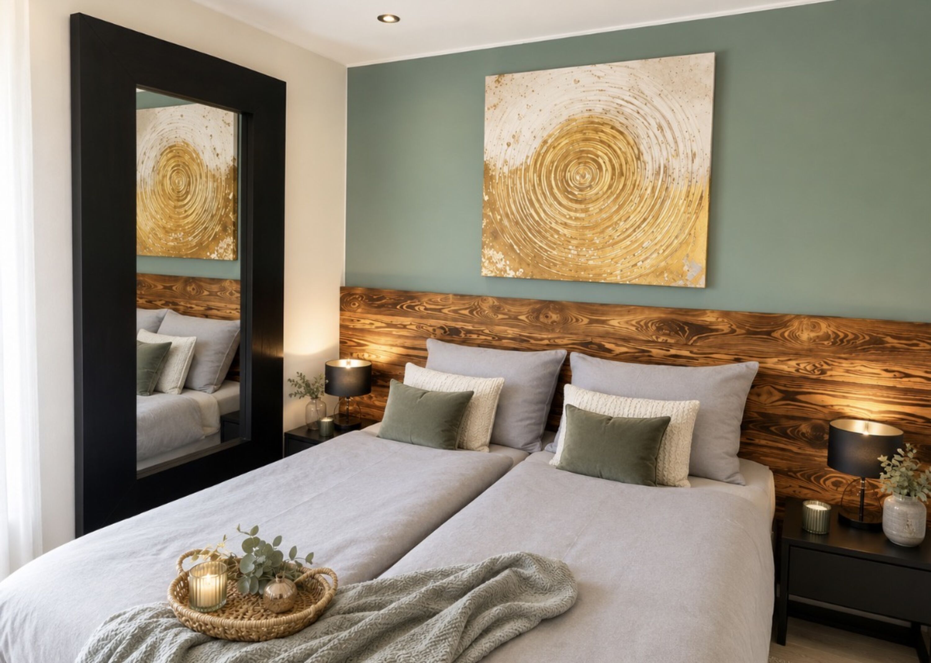 1. Schlafzimmer mit Tv und kleiner Ankleide, Dusche am Zimmer
