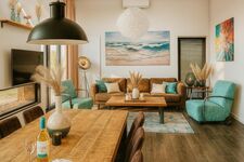 Strand-Chalet „First Line“ mit Dachterrasse Nordsee mit  ...