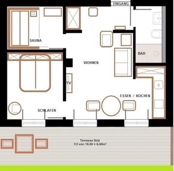 Grundriss der Wohnung