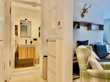 Blick ins Badezimmer