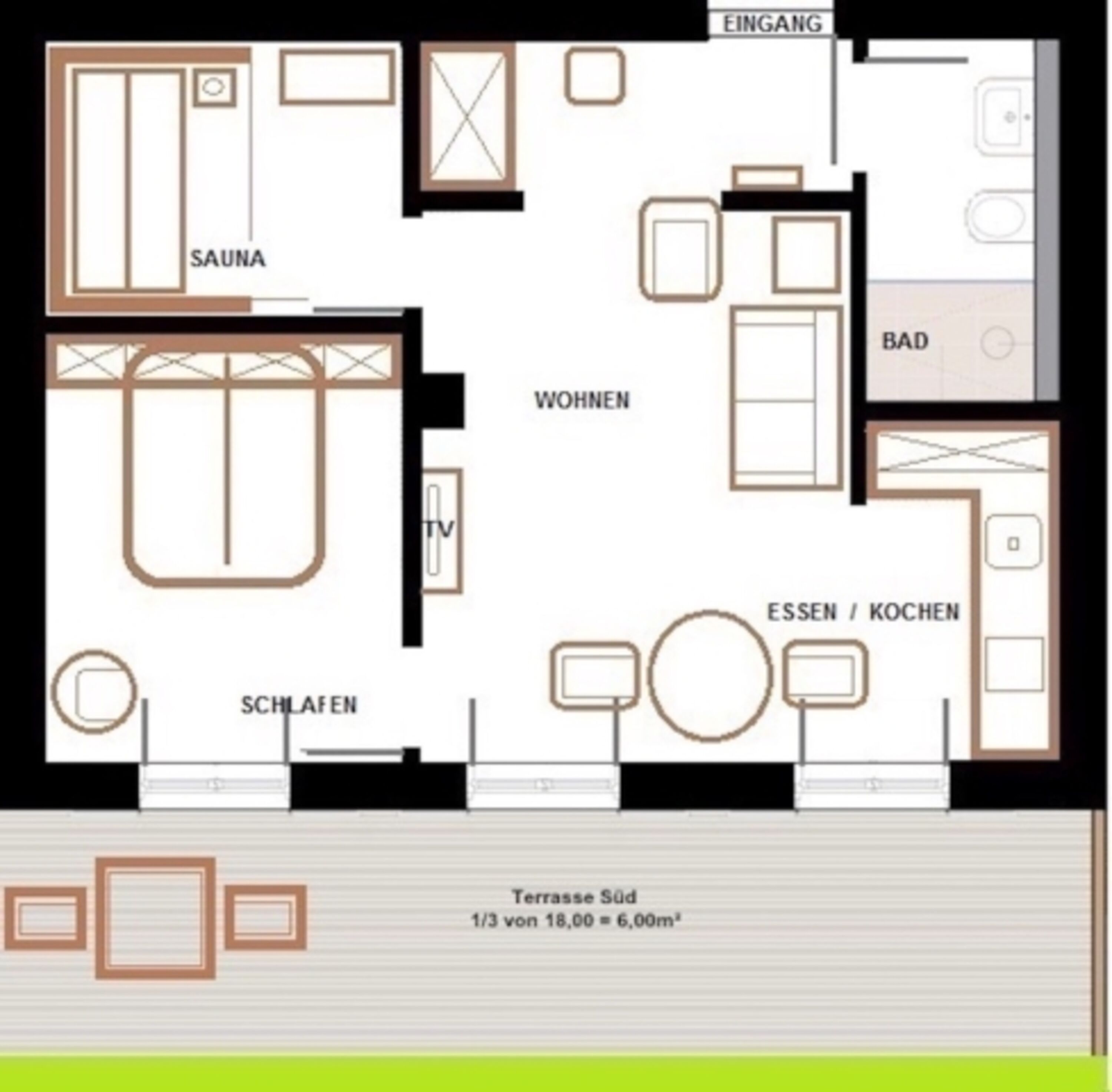 Grundriss der Wohnung
