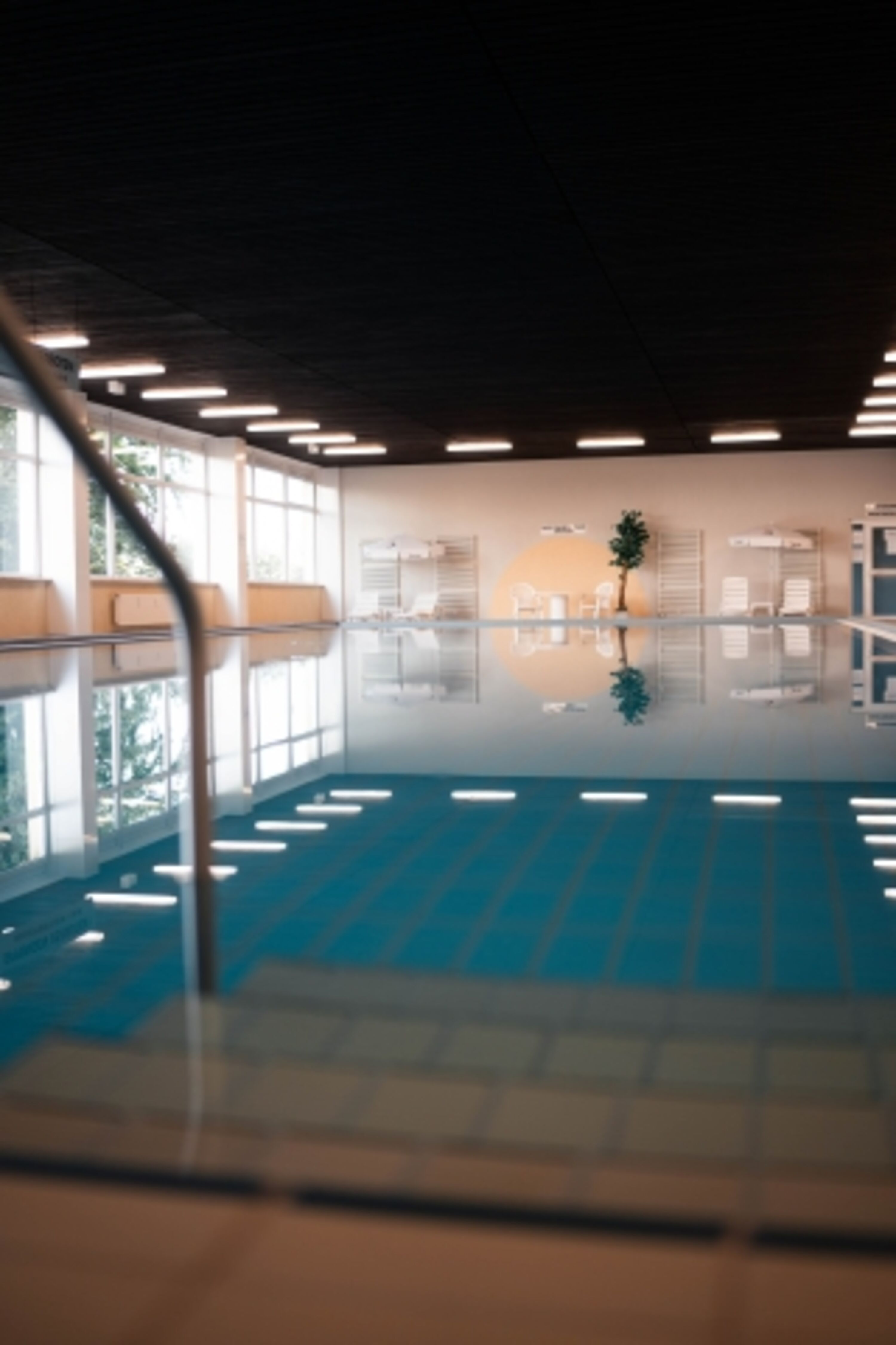 Schwimmbad im EG des Gebäudes