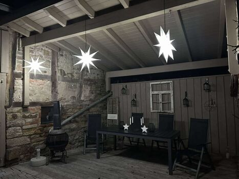 Freisitz/Überdachte Terrasse im Winter 