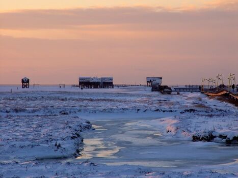 Ferienwohnung Ufer 3, Winterbild im Ortsteil Bad